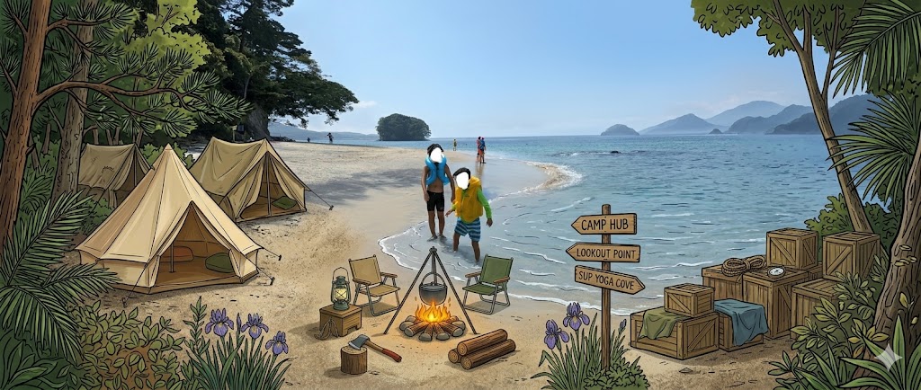 【1日1組限定】無人島・大島（オランダ島）。あなただけの「特別なキャンプ」